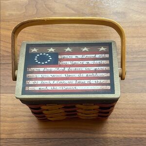 Vintage like Patriotic Flag Design Basket